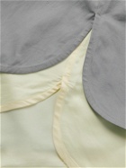 Bottega Veneta - Layered Two-Tone Cotton and Linen-Blend Overshirt - Gray