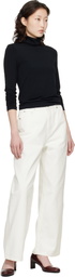 TONYWACK Off-White Wide-Leg Baggy Denim Jeans