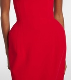 Magda Butrym Wool-blend bustier gown