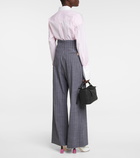 Loewe - Striped wide-leg wool-blend pants