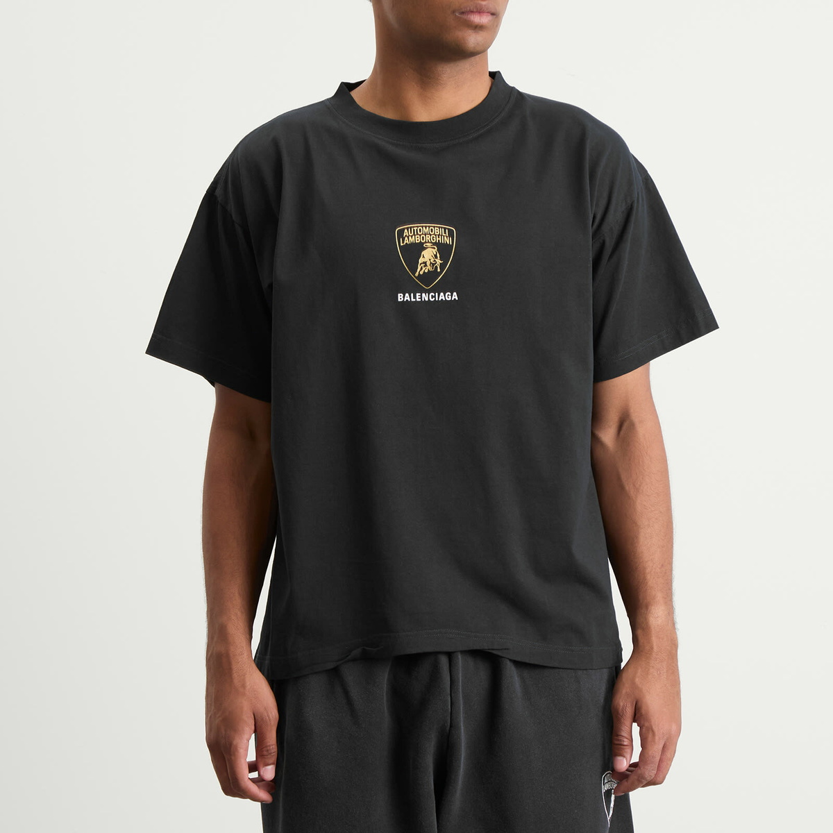 Balenciaga Men's Lamborghini Shield Dry Jersey Boxy T-Shirt in