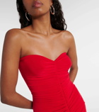 Norma Kamali Ruched strapless gown
