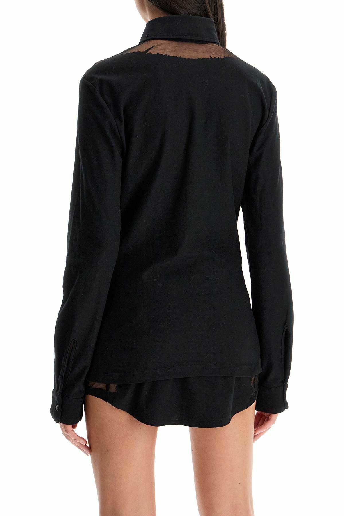 DIESEL unisex jersey dévoré shirt Black
