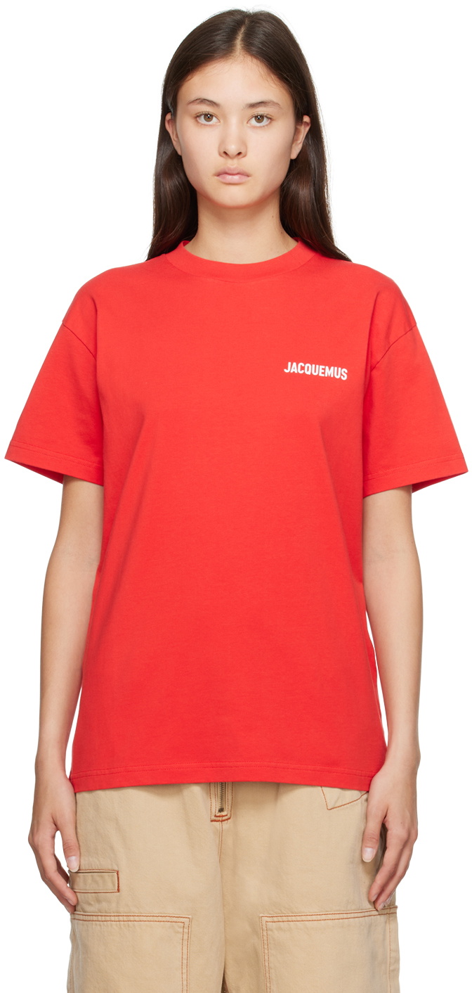 Jacquemus Red Le Papier 'Le T-Shirt Jacquemus' T-Shirt