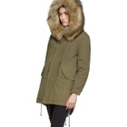 Mr and Mrs Italy Green Midi Fur Jazzy Parka