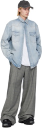 VTMNTS Blue Flap Pocket Denim Shirt