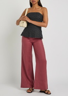 Faithfull The Brand Syna Wide-leg Linen Trousers Dark Pink