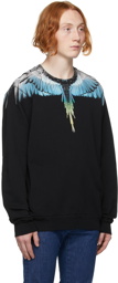 Marcelo Burlon County of Milan Black & Blue Wings Sweatshirt
