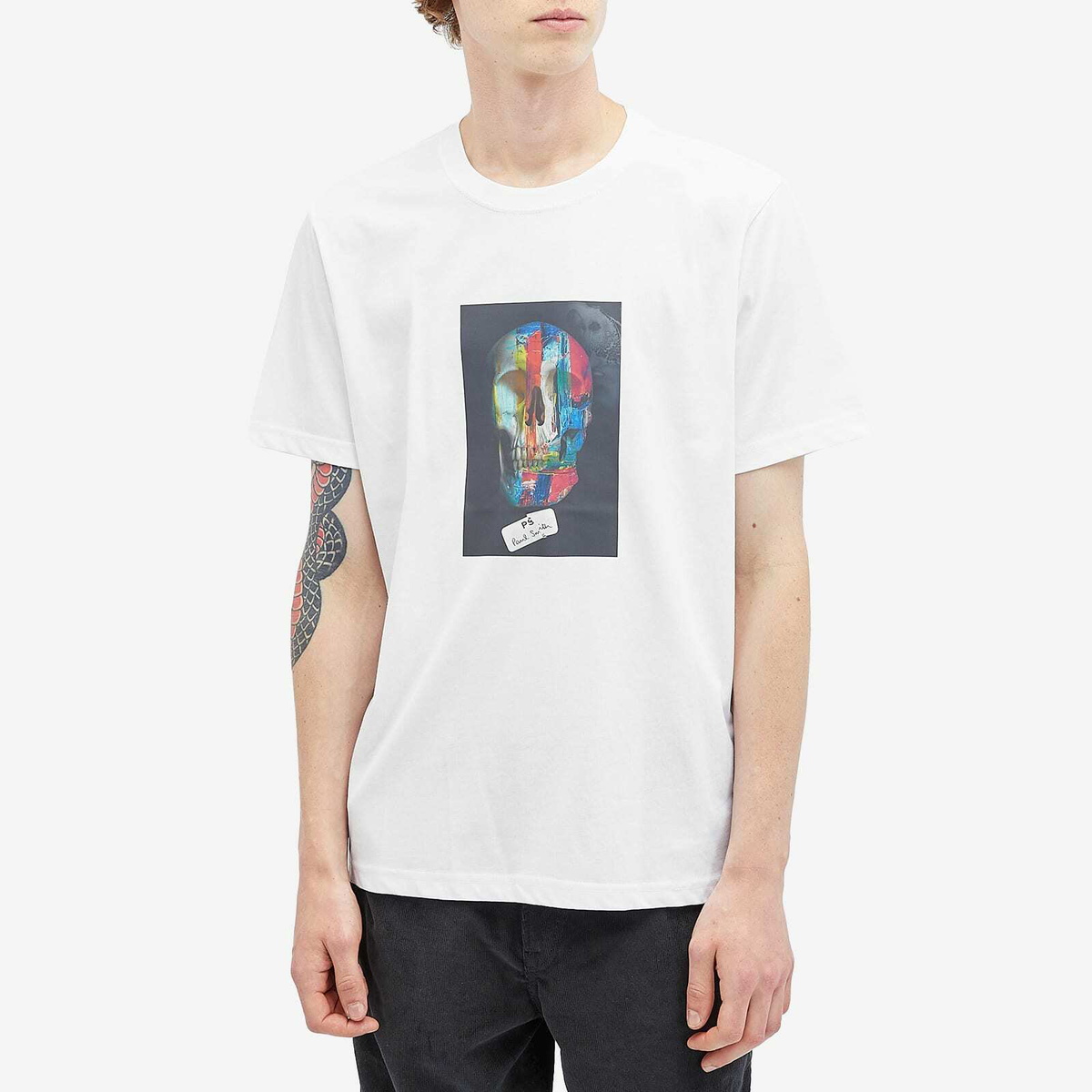 【関税込み】PS by Paul Smith ホワイト Skull Square Tシャツ White Skull Square T-shirt by PS by Paul Smith on Sale