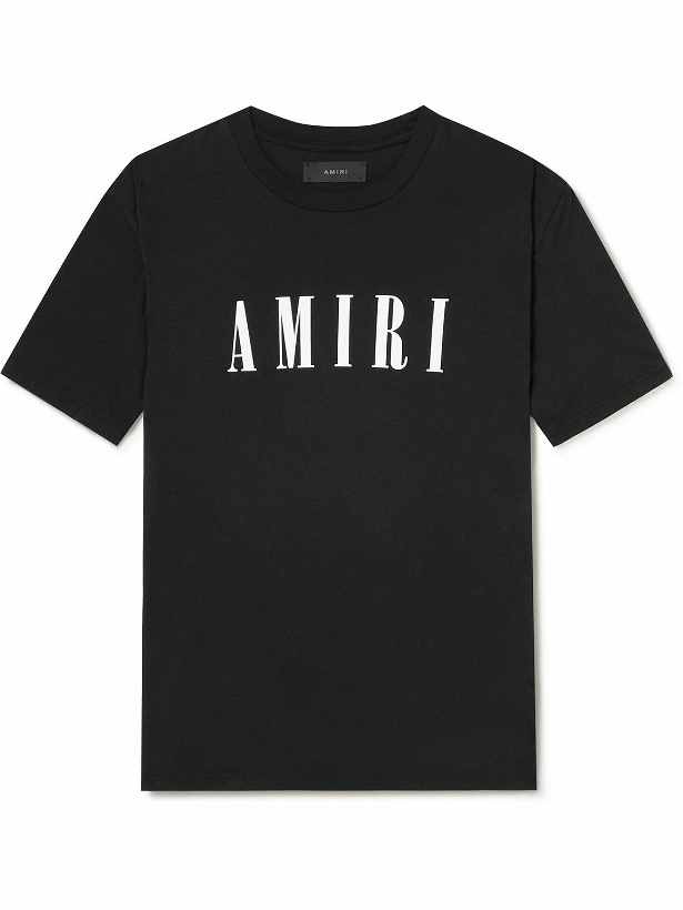 Photo: AMIRI - Logo-Appliquéd Cotton-Jersey T-Shirt - Black