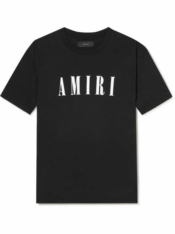 Photo: AMIRI - Logo-Appliquéd Cotton-Jersey T-Shirt - Black