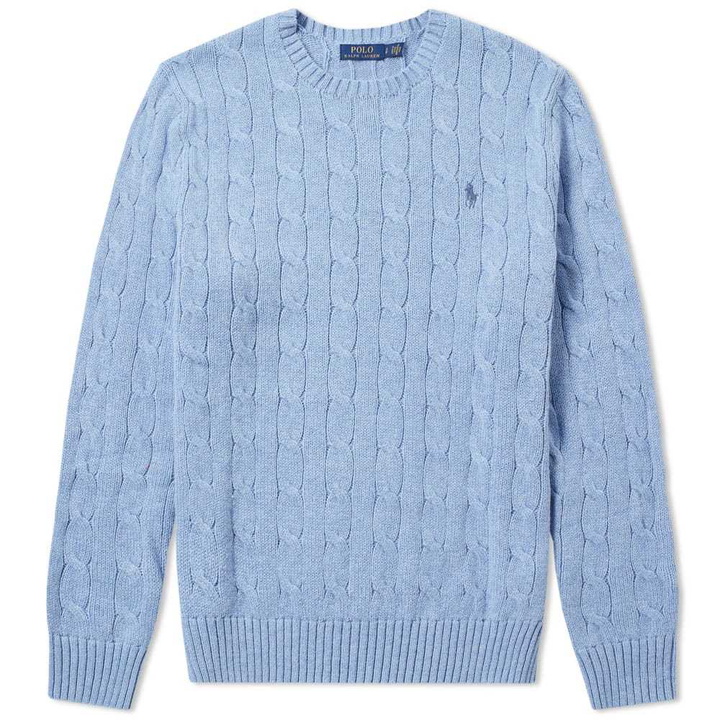 Photo: Polo Ralph Lauren Cotton Cable Knit Blue