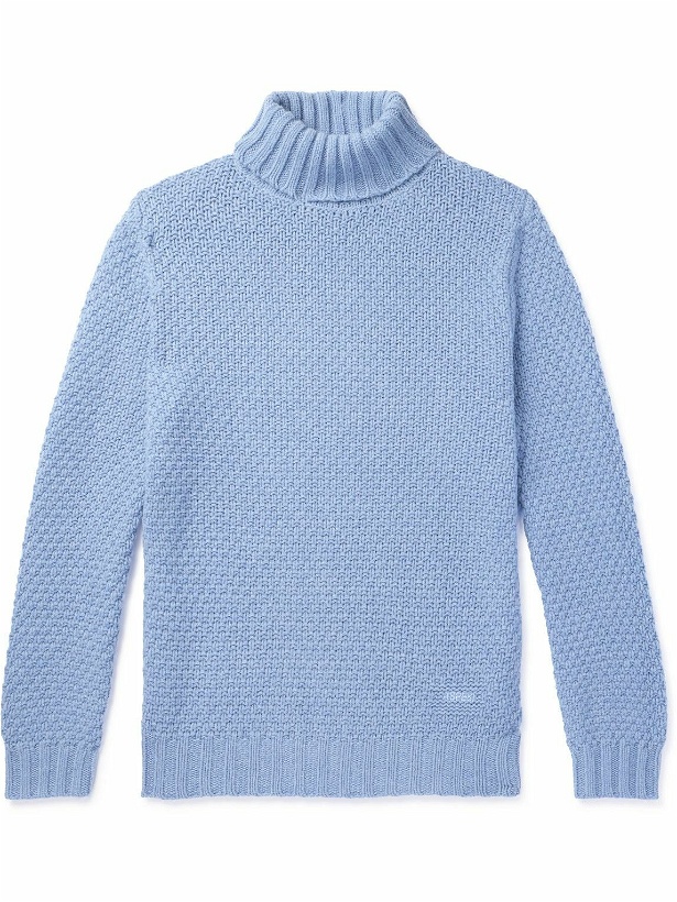 Photo: Aspesi - Wool Rollneck Sweater - Blue