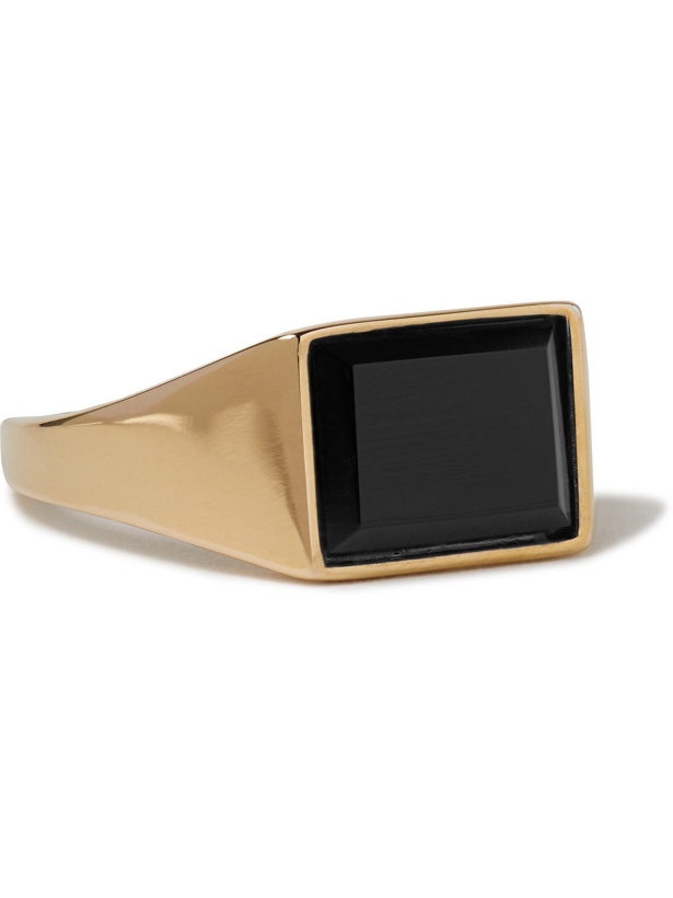 Photo: MIANSAI - Lennox Gold Vermeil Onyx Ring - Gold - 9