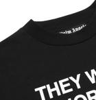 Palm Angels - Printed Cotton-Jersey T-Shirt - Black