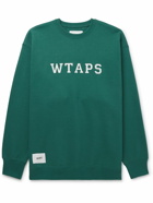 WTAPS - Logo-Appliquéd Cotton-Jersey Sweatshirt - Green