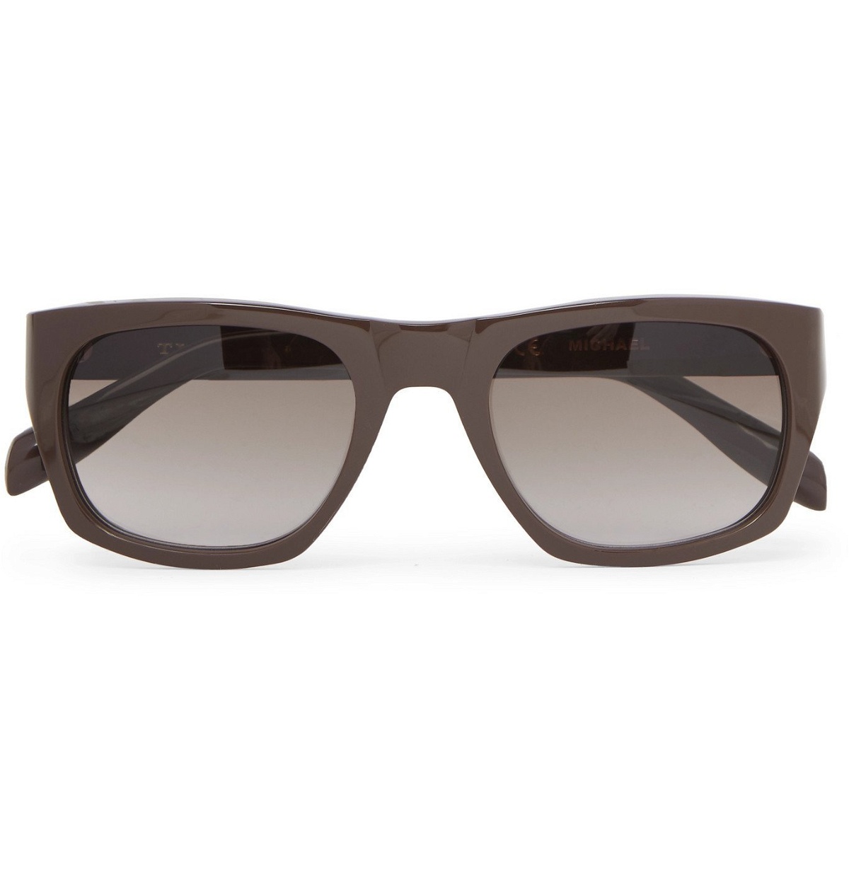 Photo: The Reference Library - Michael Square-Frame Acetate Sunglasses - Brown