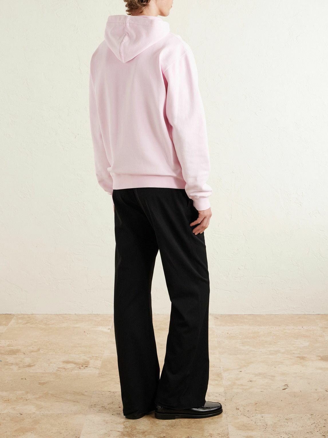 Jacquemus - Logo-Appliquéd Cotton-Jersey Hoodie - Pink