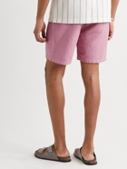 MR P. - Slub Linen and Cotton-Blend Drawstring Shorts - Pink - UK/US 28