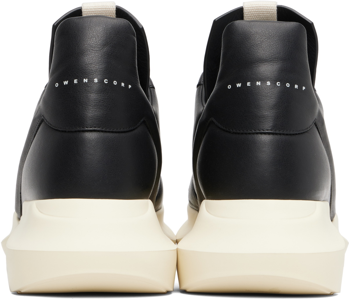 Rick Owens Black & Off-White Concordians Geth Runner Sneakers Rick