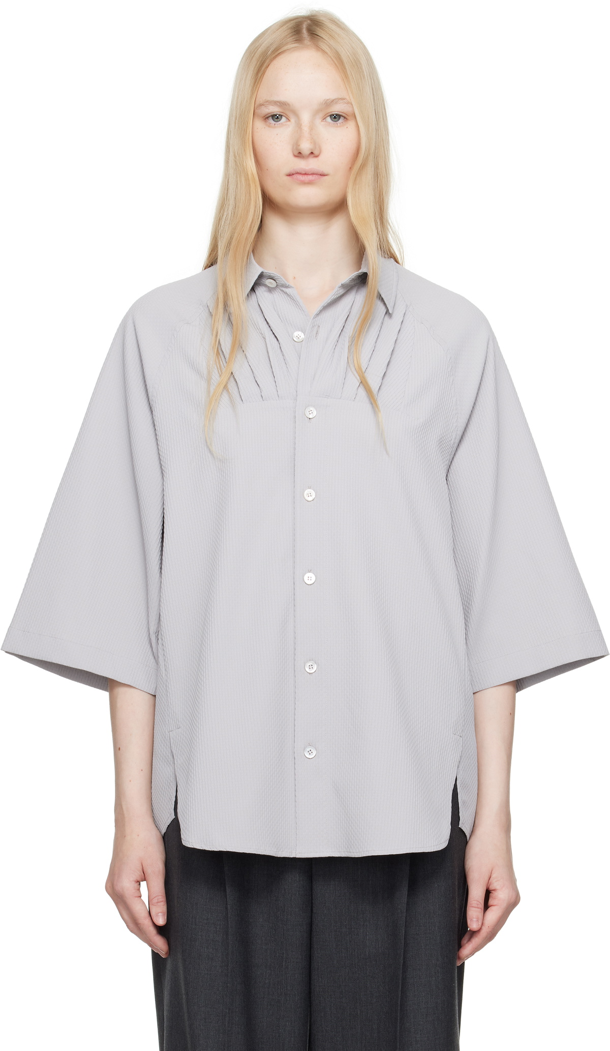 ADER error ブルー Half Sleeve Knit Product. 61 Tシャツ 3222204b-18f6-3f36-a133-