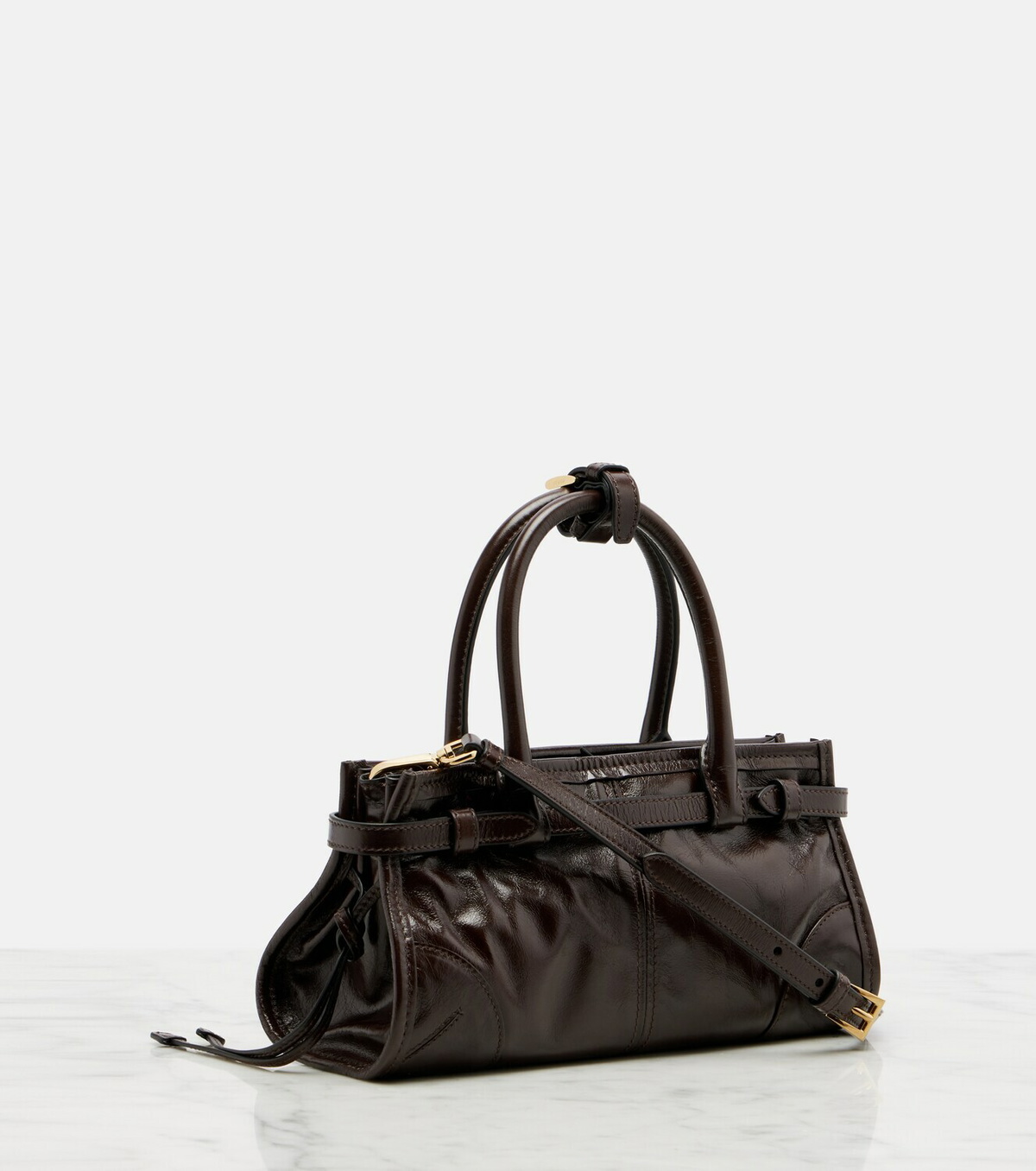 Prada Prada Bonnie Mini leather top-handle bag