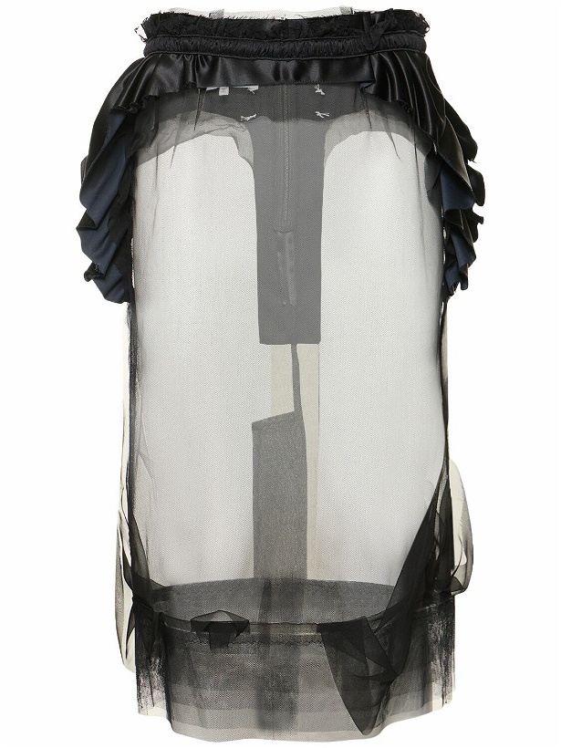 Photo: MAISON MARGIELA - Ruffled Tulle Midi Skirt