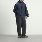 Balenciaga Men's Techno Cotton Hooded Rain Jacket in Marine Blue
