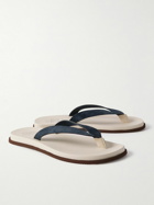 Brunello Cucinelli - Suede and Leather Flip Flops - Blue