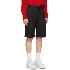 Alexander McQueen Black Gabardine Shorts