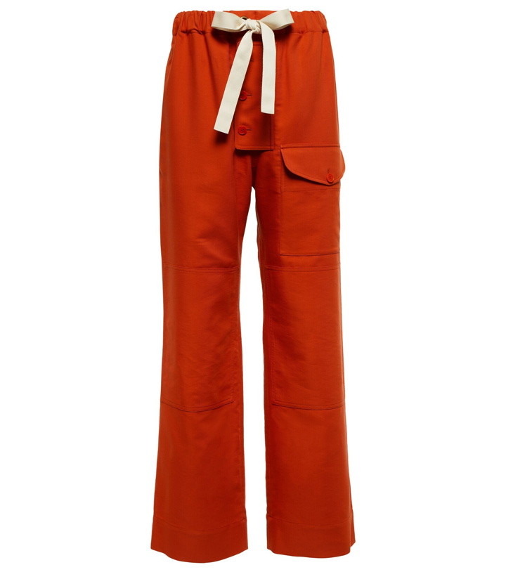 Photo: Stella McCartney - High-rise cotton twill cargo pants