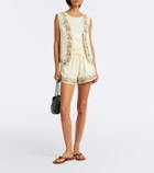 Xu Zhi Embroidered silk and linen vest
