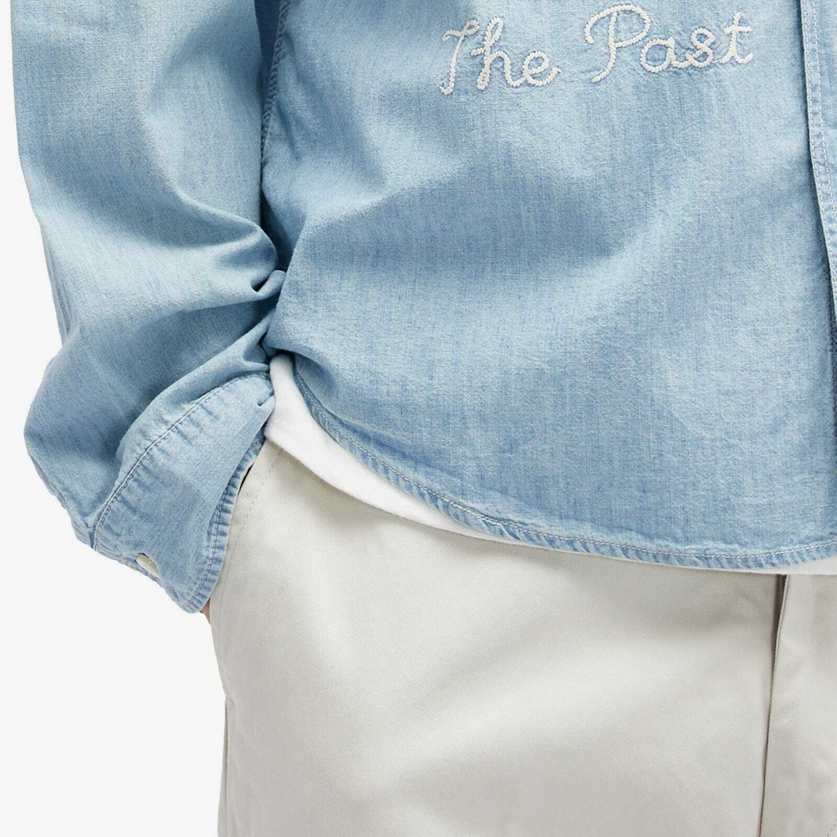 Human Made Men's Wide Cropped Pants in White Human Made