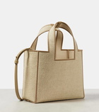 Loewe Logo leather-trimmed canvas tote bag