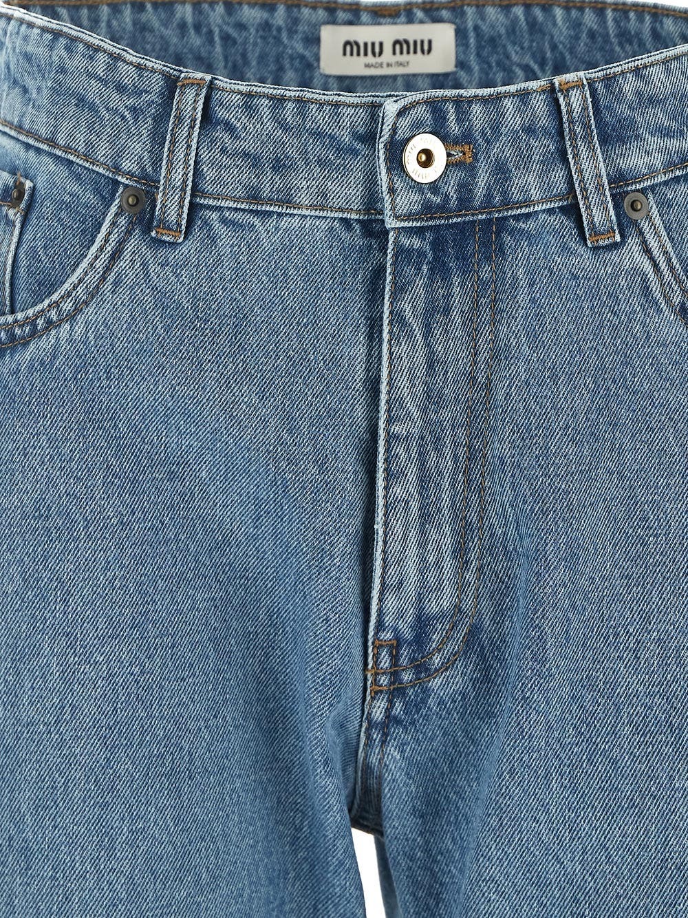 パンツ miu miu denim pants Navy Five-pocket Denim Jeans | Miu Miu
