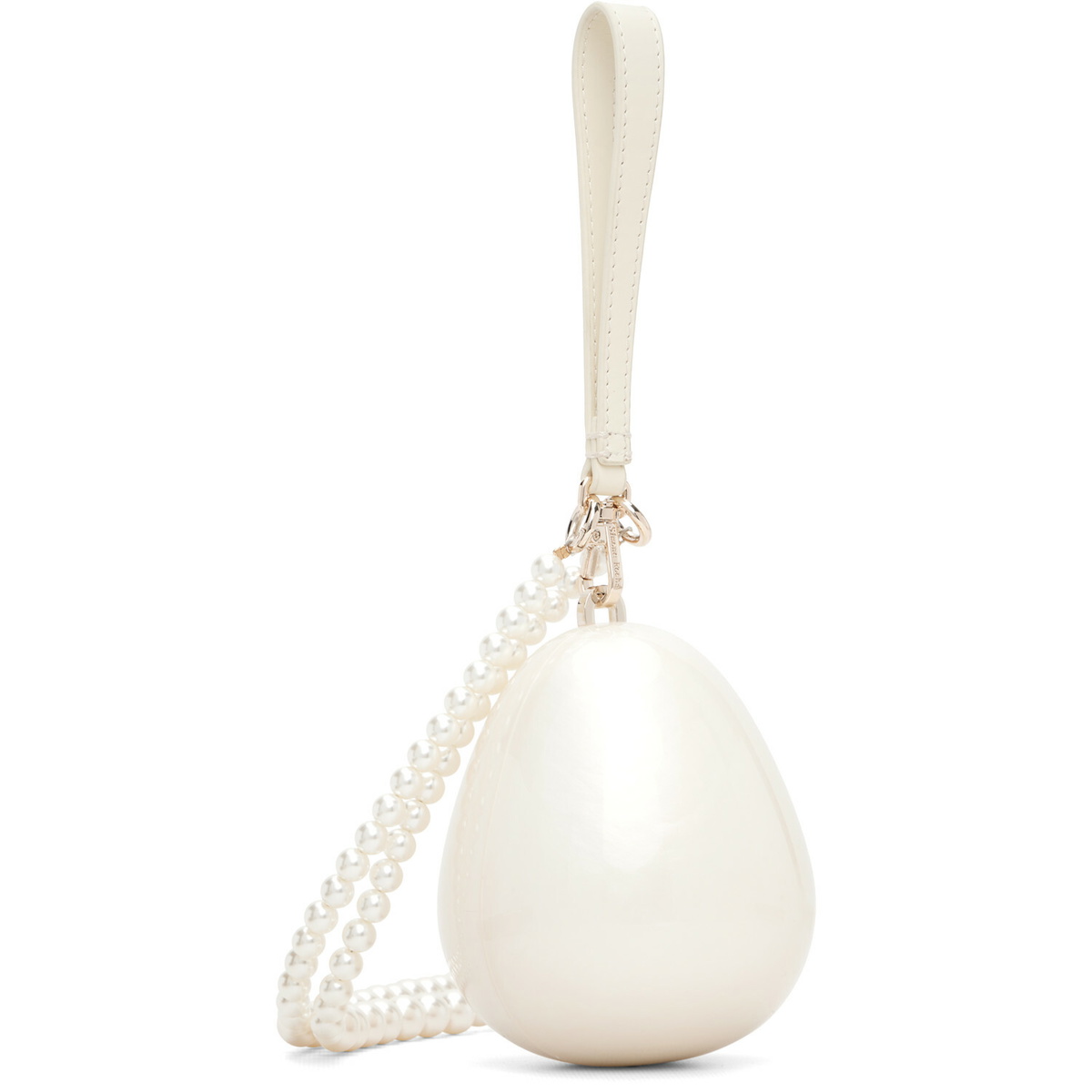 Simone Rocha Off-White Pearl Crossbody Micro Egg Bag