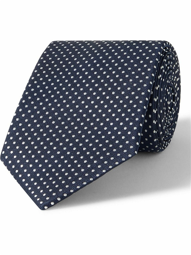 Photo: Canali - 7cm Polka Dot Silk-Jacquard Tie