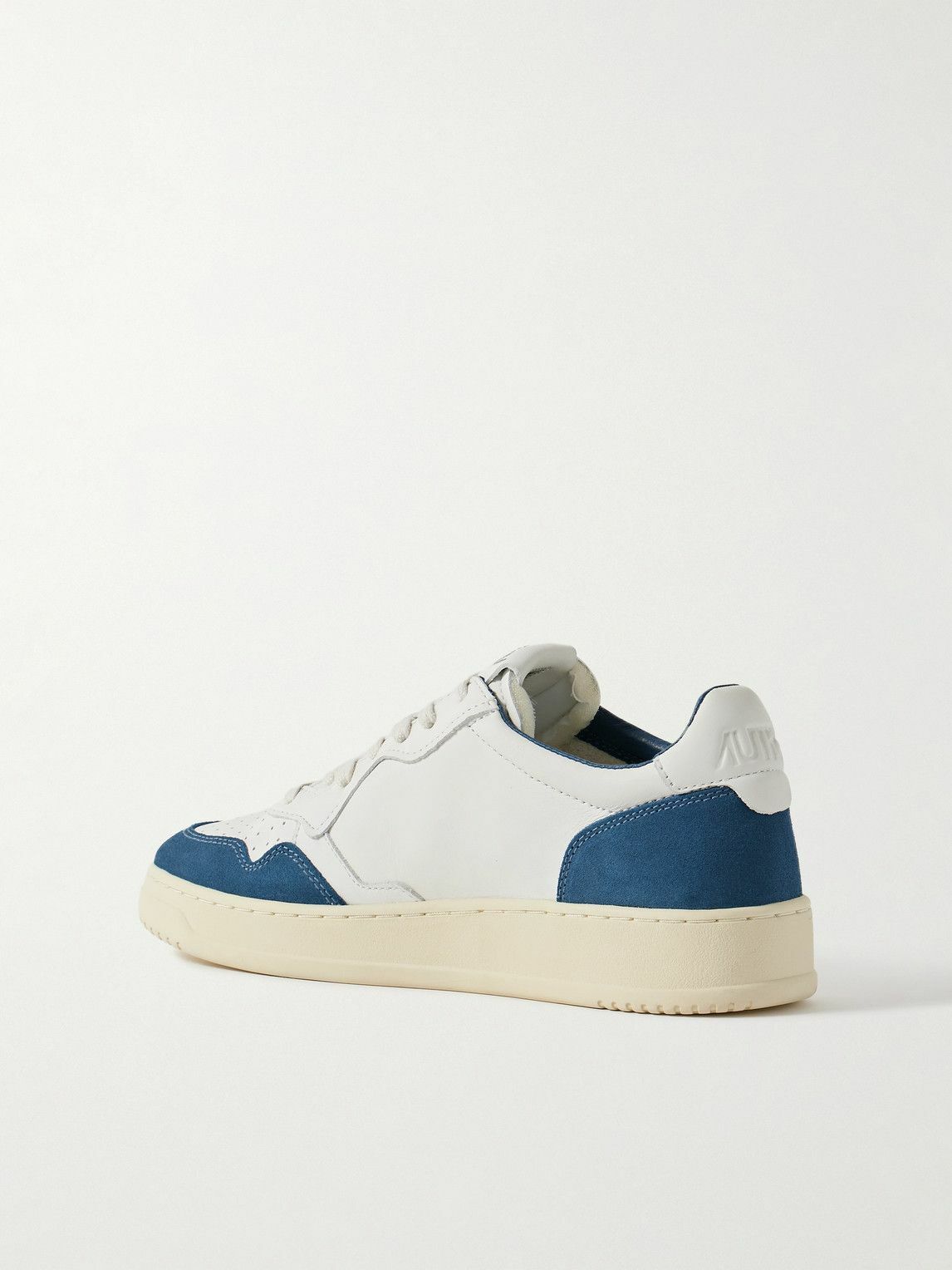 Autry - Medalist Suede-Trimmed Leather Sneakers - White