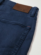 Loro Piana - Slim-Fit Straight-Leg Cotton and Linen-Blend Trousers - Blue
