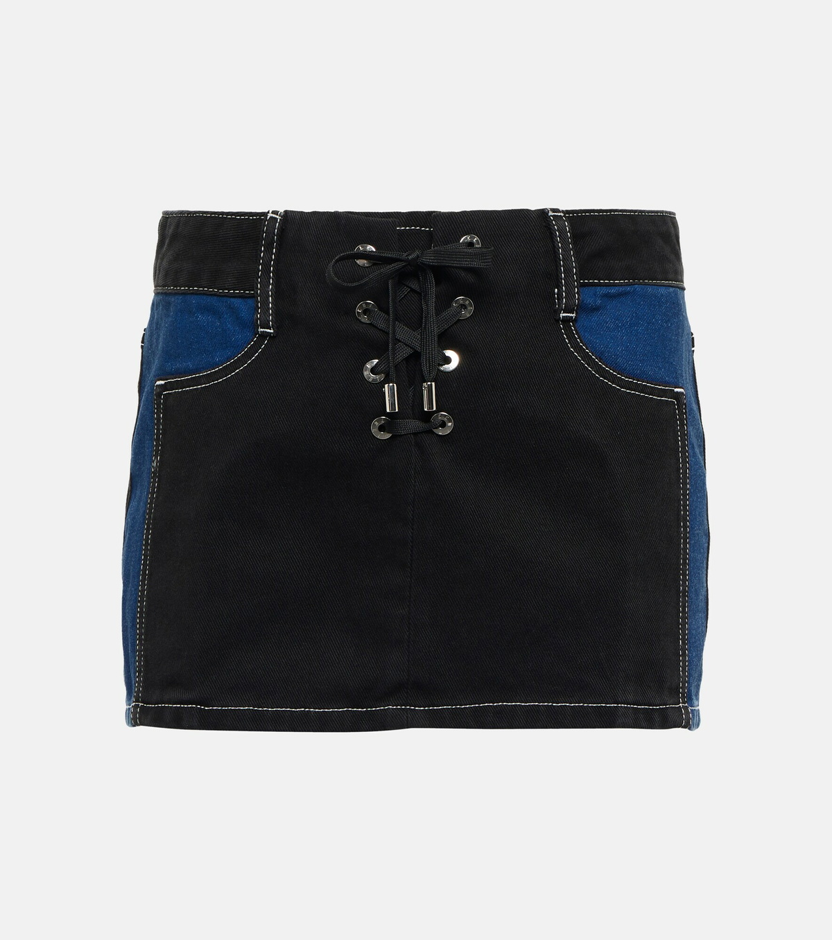 Dion Lee - Lace-up denim miniskirt Dion Lee