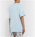 Vetements - Oversized Printed Cotton-Jersey T-Shirt - Blue