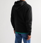 Acne Studios - Ferris Logo-Appliquéd Fleece-Back Cotton-Jersey Hoodie - Black