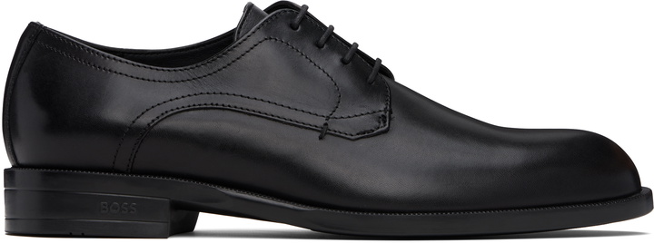 Photo: BOSS Black Leather Double Stitching Derbys