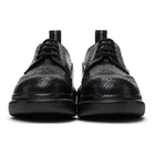 Alexander McQueen Black Croc Lace-Up Brogues