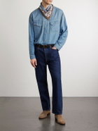 RRL - Printed Cotton and Linen-Blend Shirt - Blue