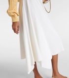 Loro Piana Tazawa asymmetric cotton midi skirt