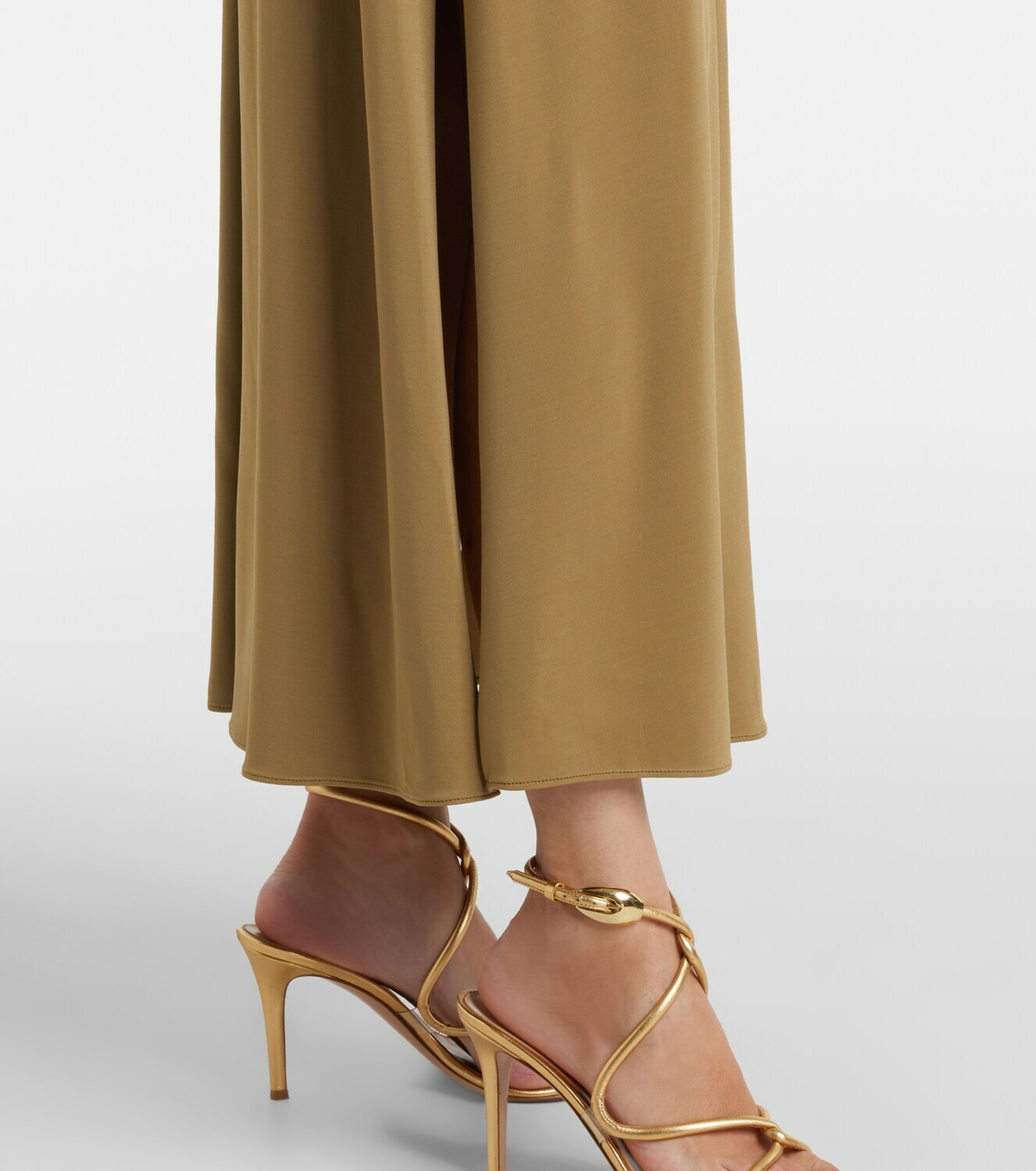 Max Mara Feluca keyhole belted maxi dress
