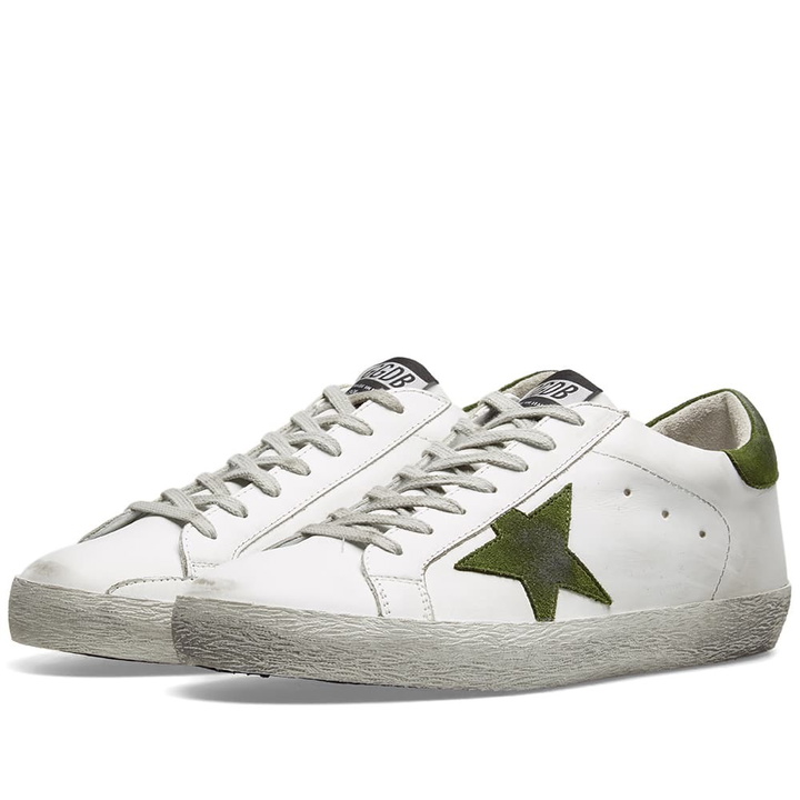 Photo: Golden Goose Deluxe Brand Superstar Leather Sneaker White & Green