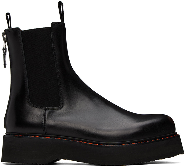 Photo: R13 Black Single Stack Chelsea Boots