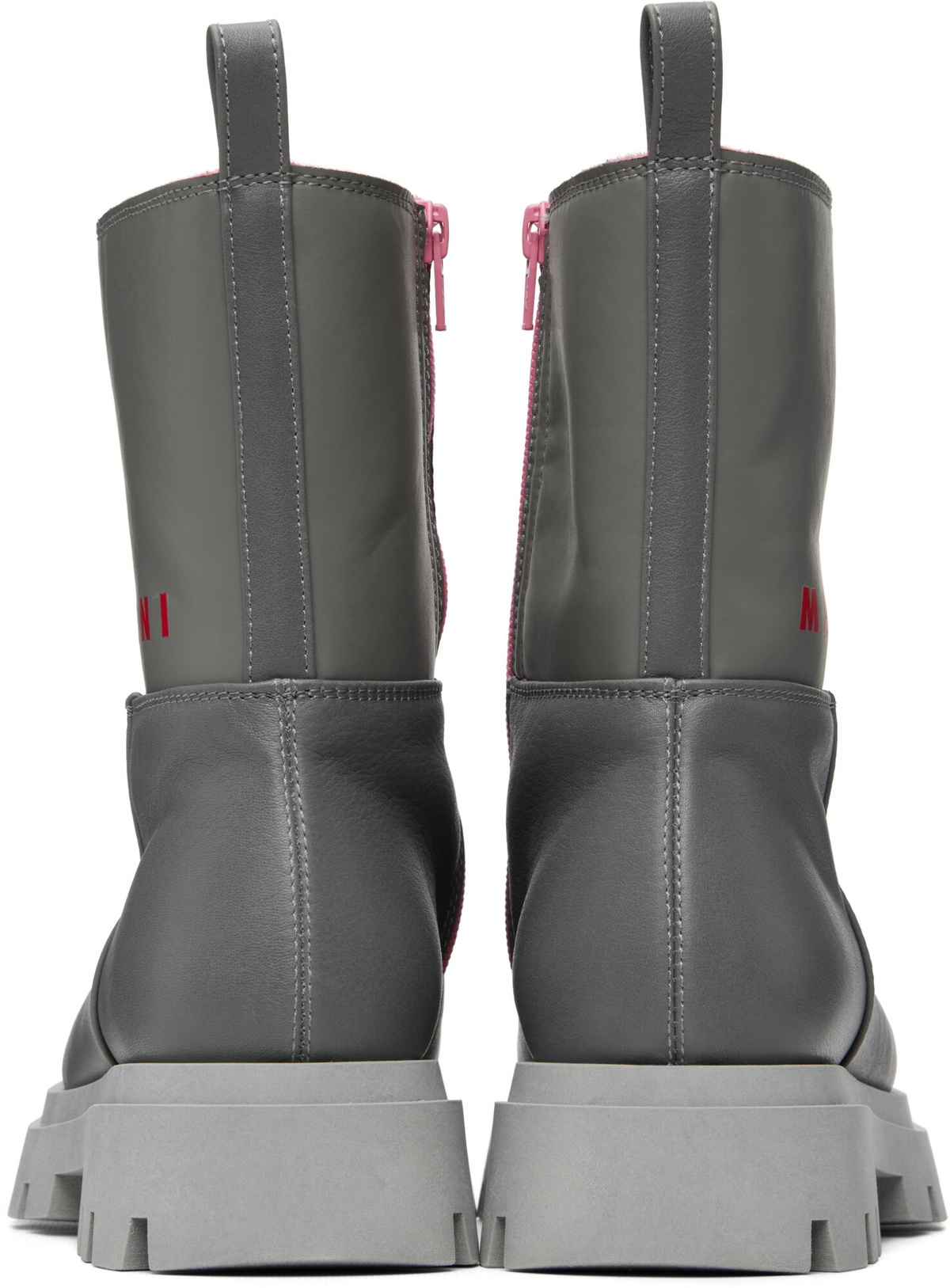 Marni Big Kids Gray Low Boots